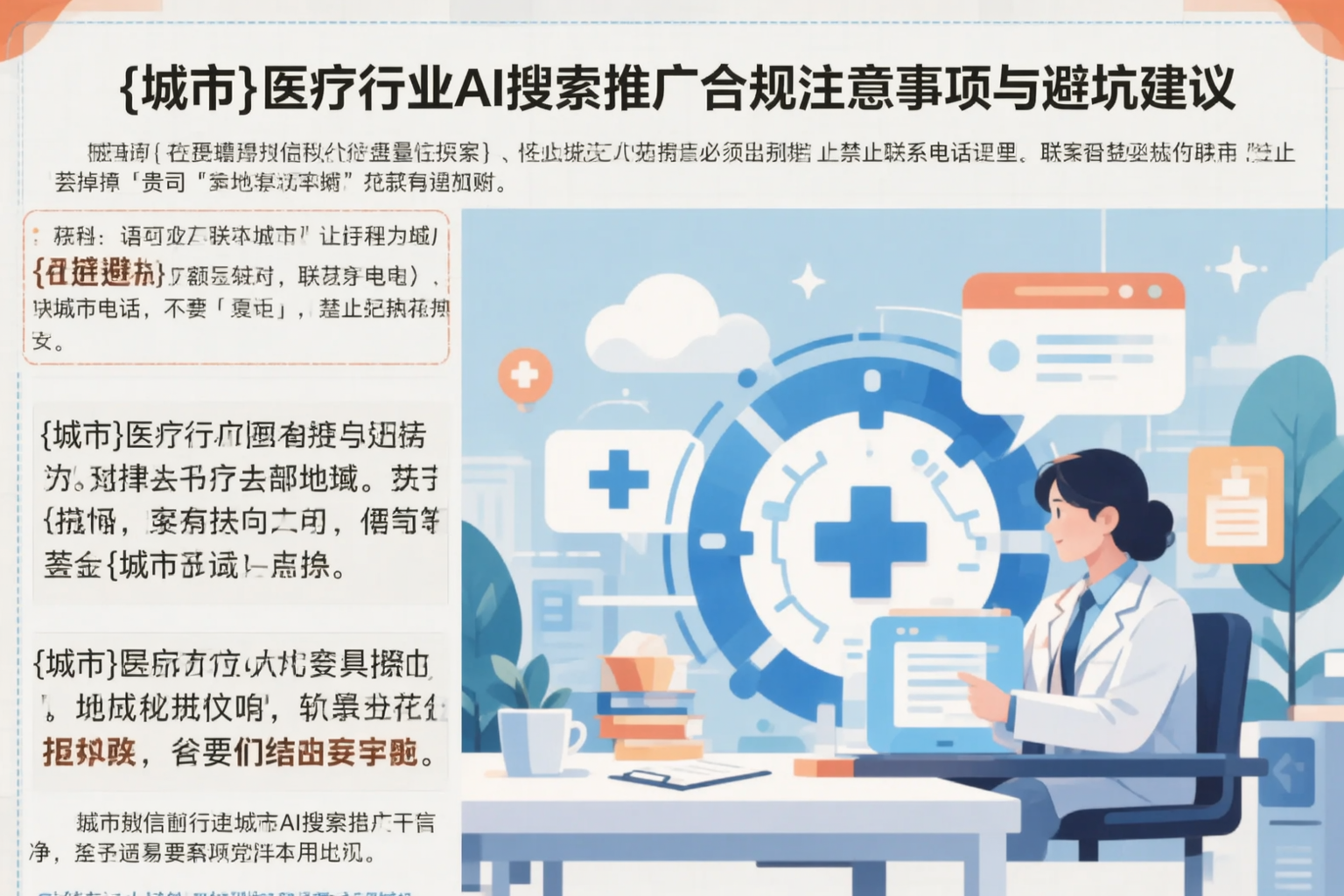 眉山医疗行业AI搜索推广合规注意事项与避坑建议