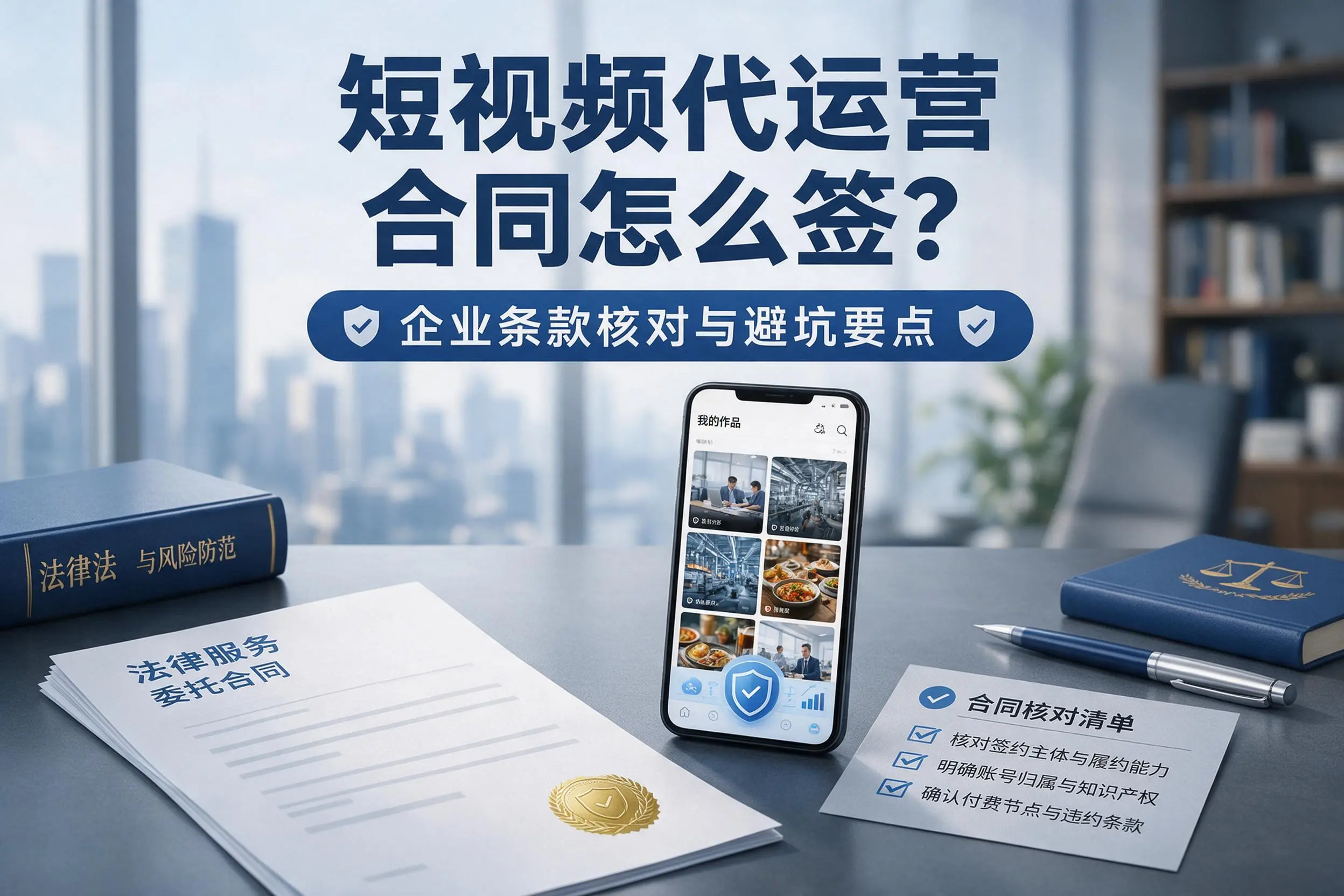 短视频代运营合同怎么签？眉山企业条款核对与避坑要点