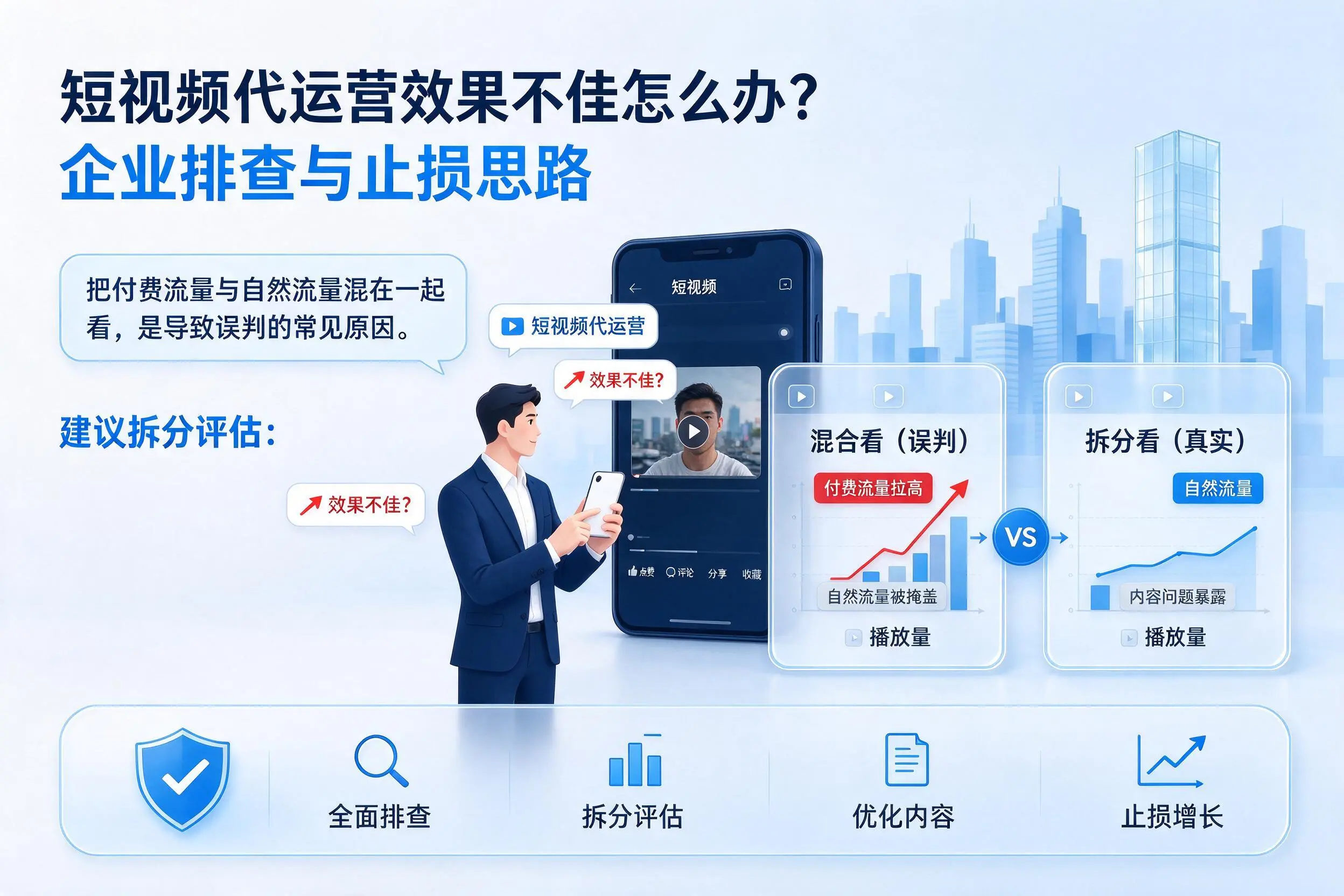 短视频代运营效果不佳怎么办？眉山企业排查与止损思路
