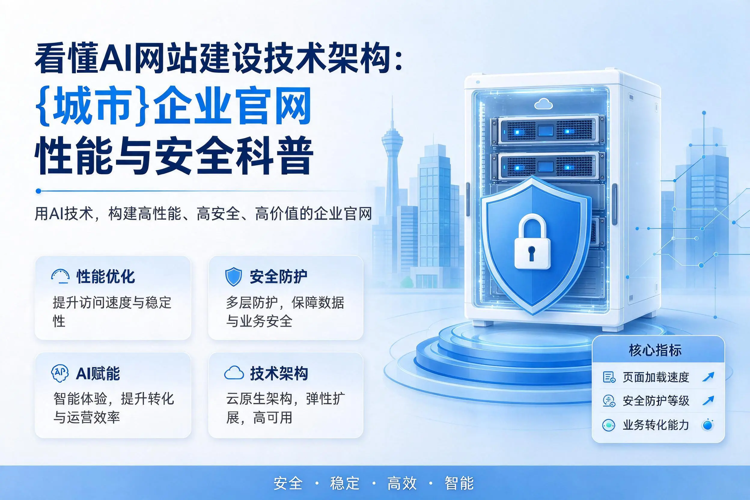 看懂AI网站建设技术架构:眉山企业官网性能与安全科普