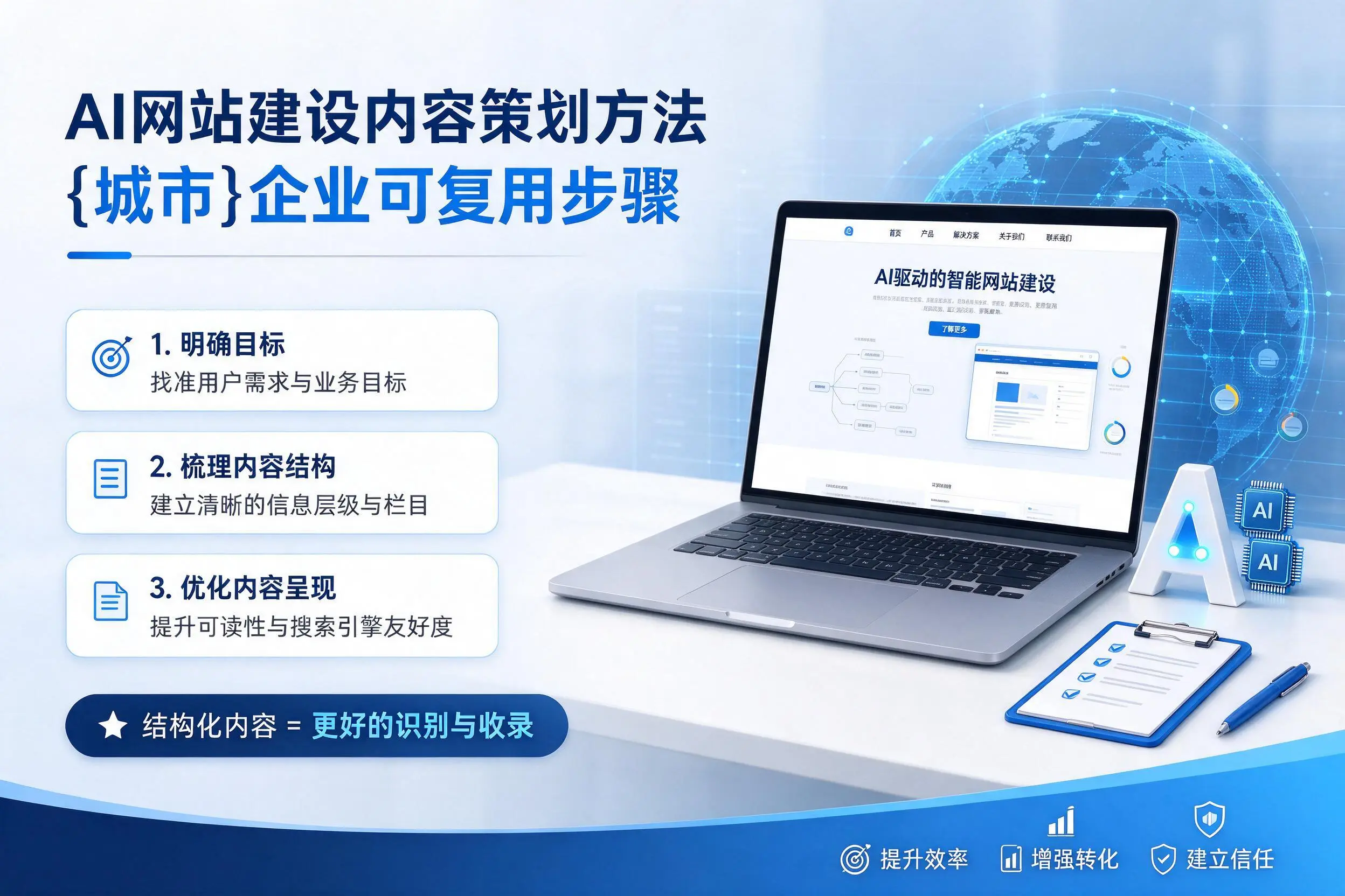 AI网站建设内容策划方法，眉山企业可复用步骤