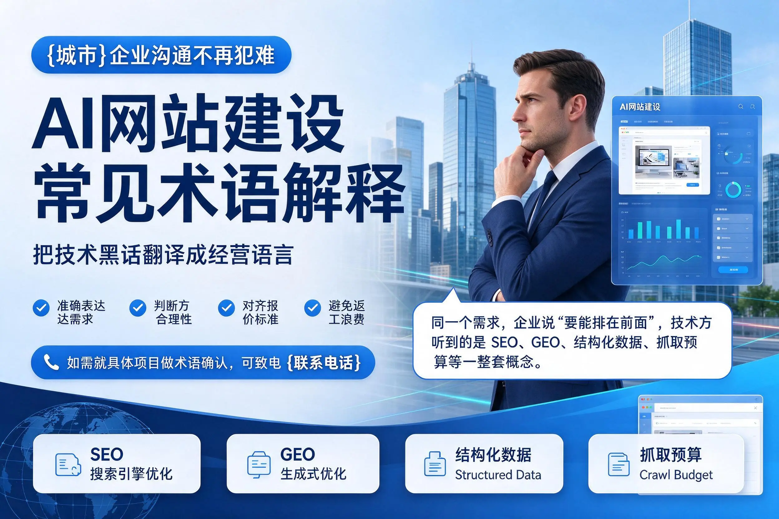 AI网站建设常见术语解释,眉山企业沟通不再犯难