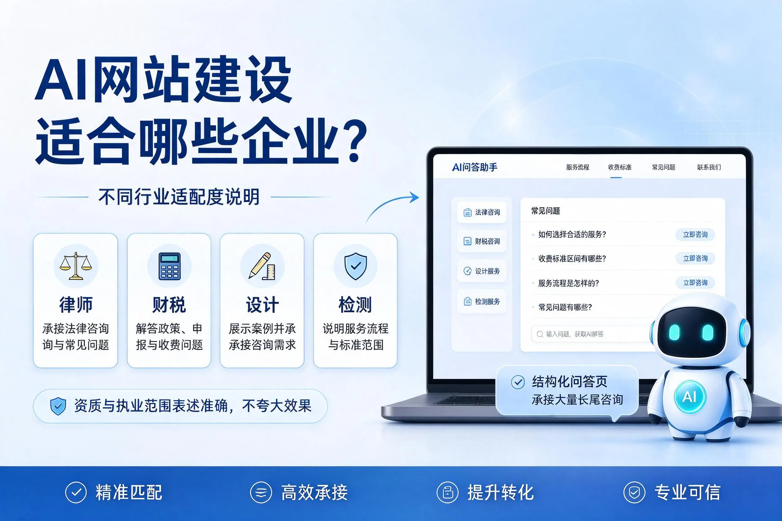 AI网站建设适合哪些企业？眉山不同行业适配度说明
